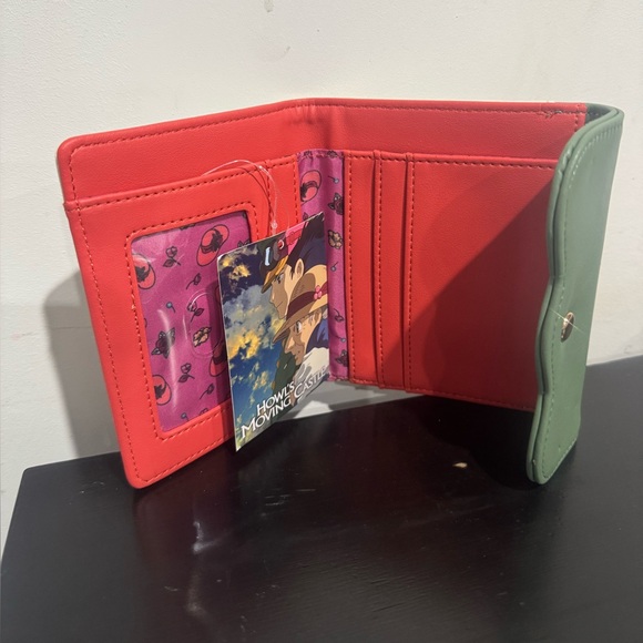 Firm! Rare! Studio Ghibli Howl’s Moving Castle Floral Hats Small Wallet - Picture 5 of 7